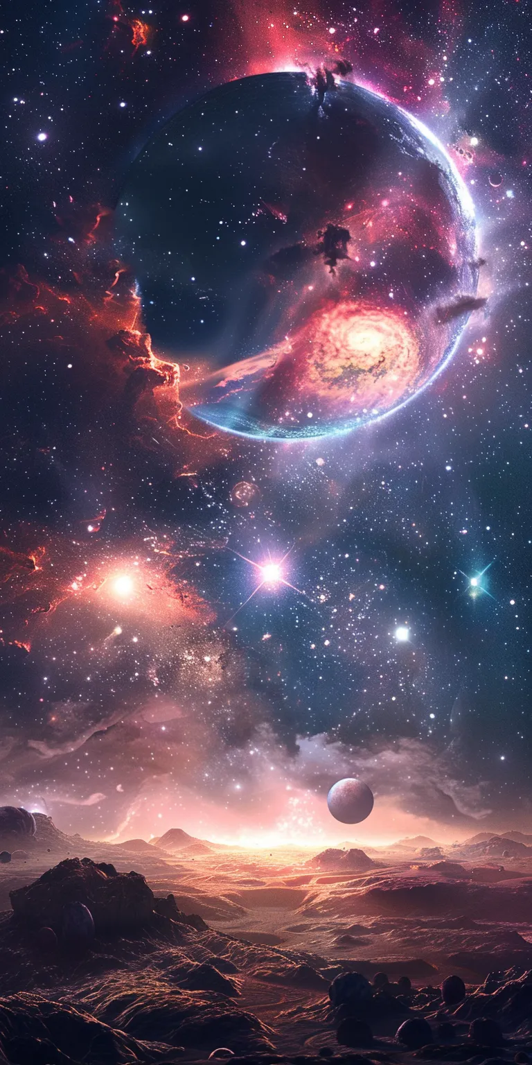 space wallpaper iphone, style, 4K  1:2