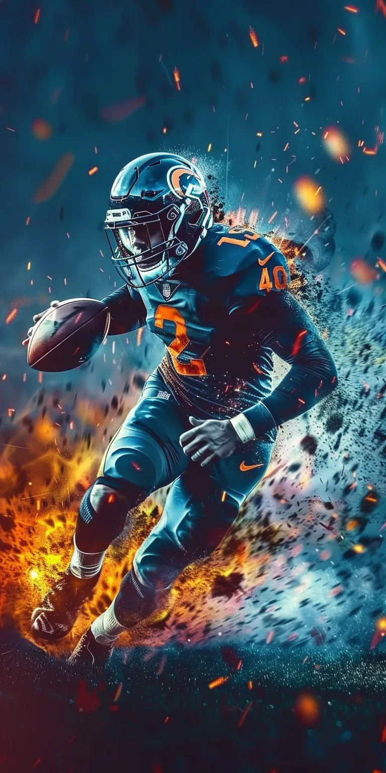 football wallpaper, style, 4K  1:2