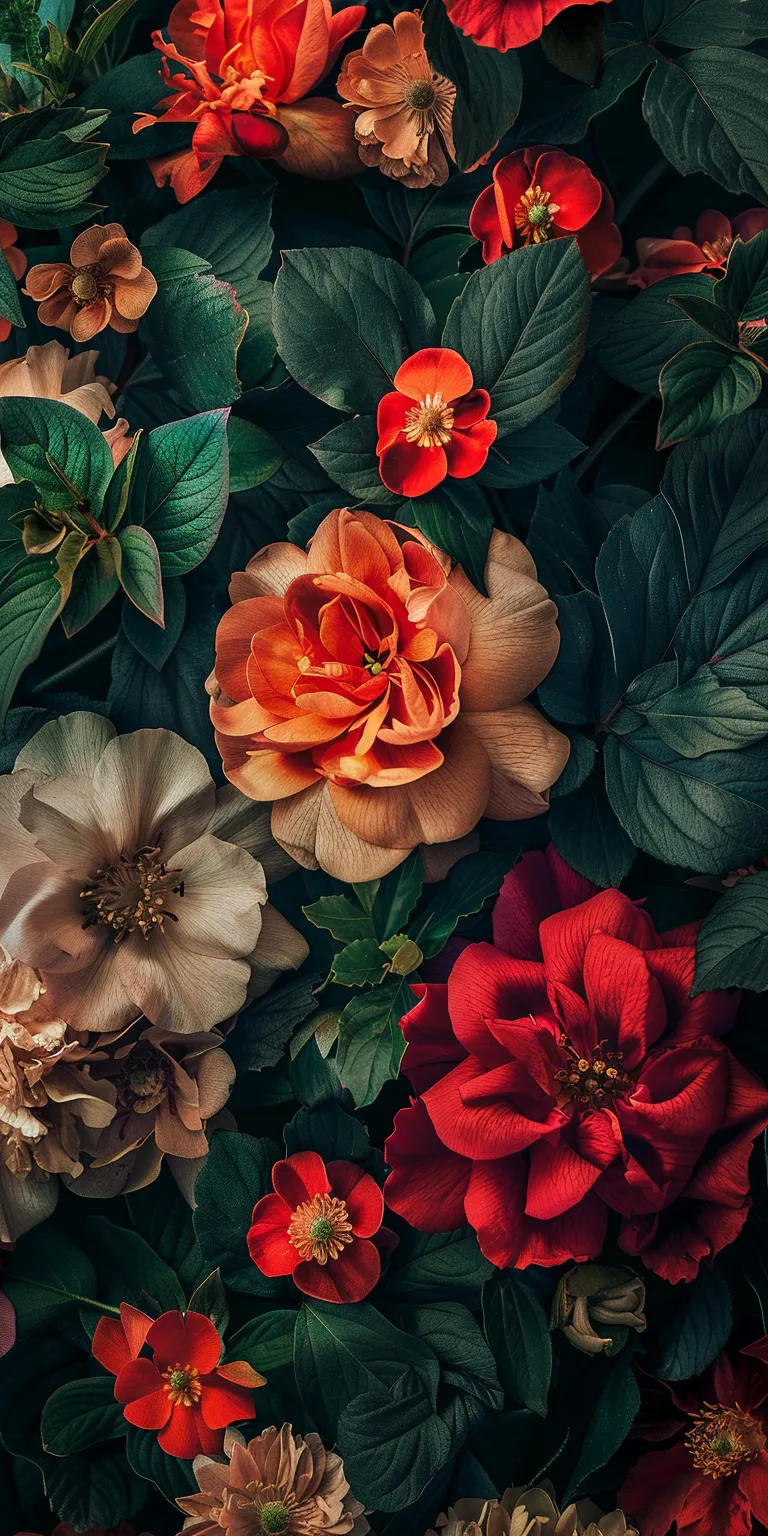 flower wallpaper, wallpaper style, 4K  1:2