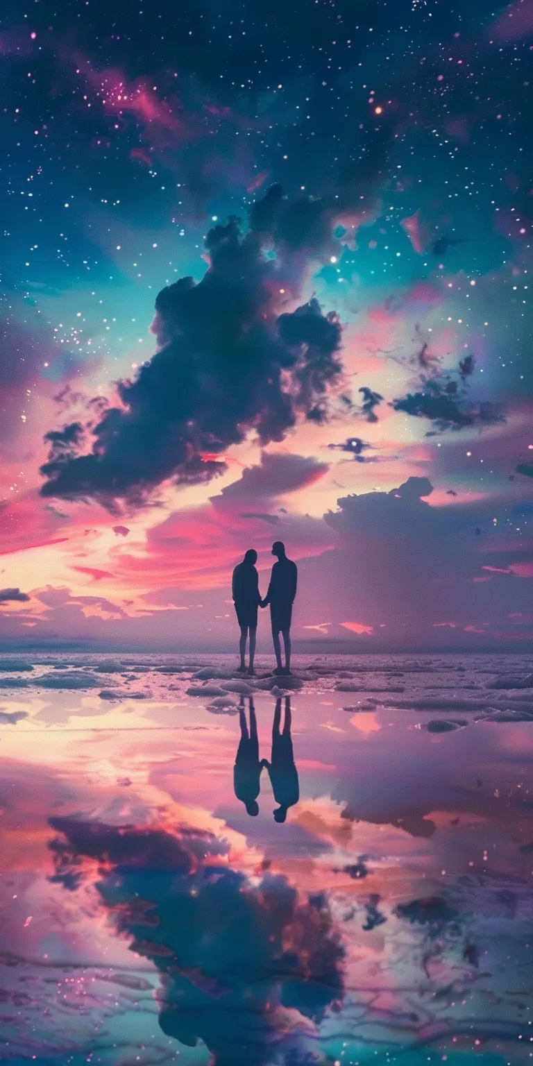 love wallpapers sky, universe, galaxy, synthwave, 1080x1920