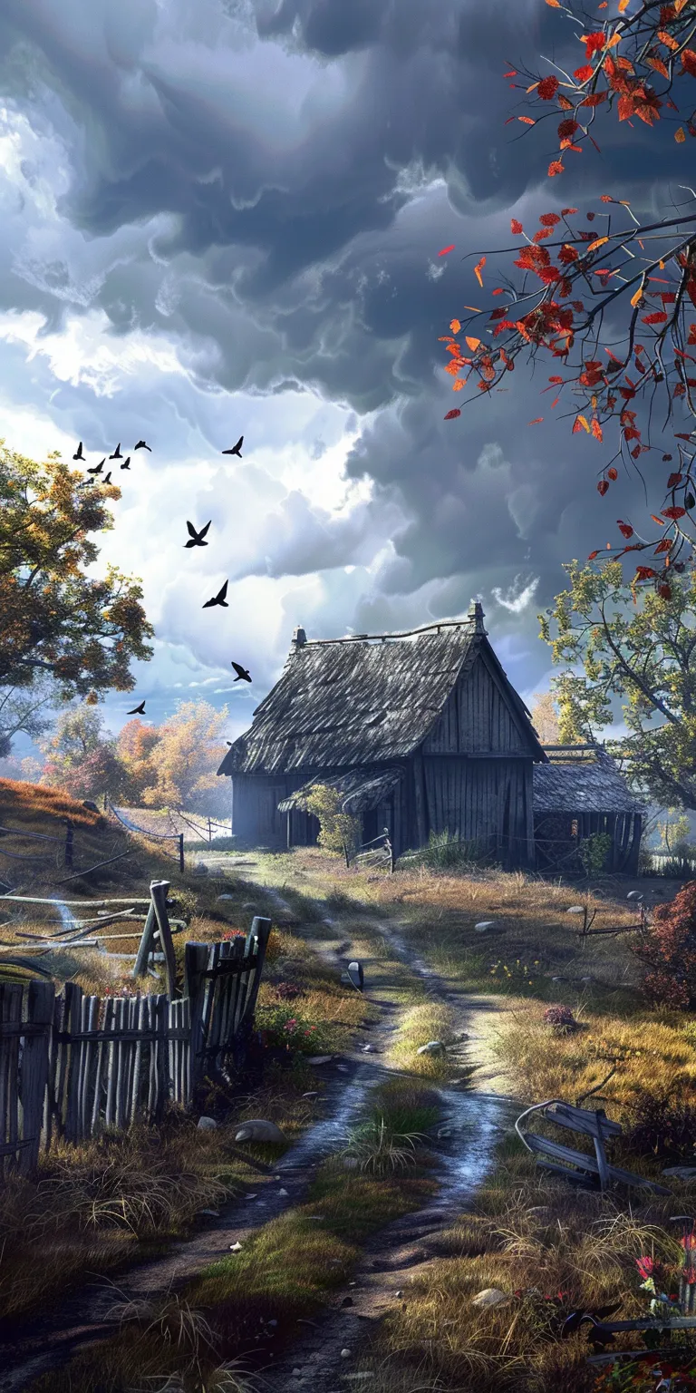 country wallpaper autumn, witcher, skyrim, vinland, landscape