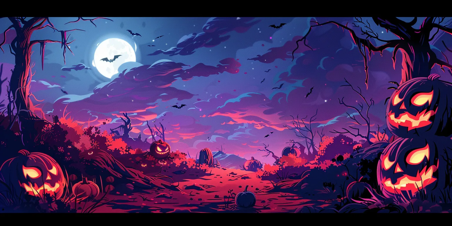 aesthetic halloween wallpaper, wallpaper style, 4K  2:1