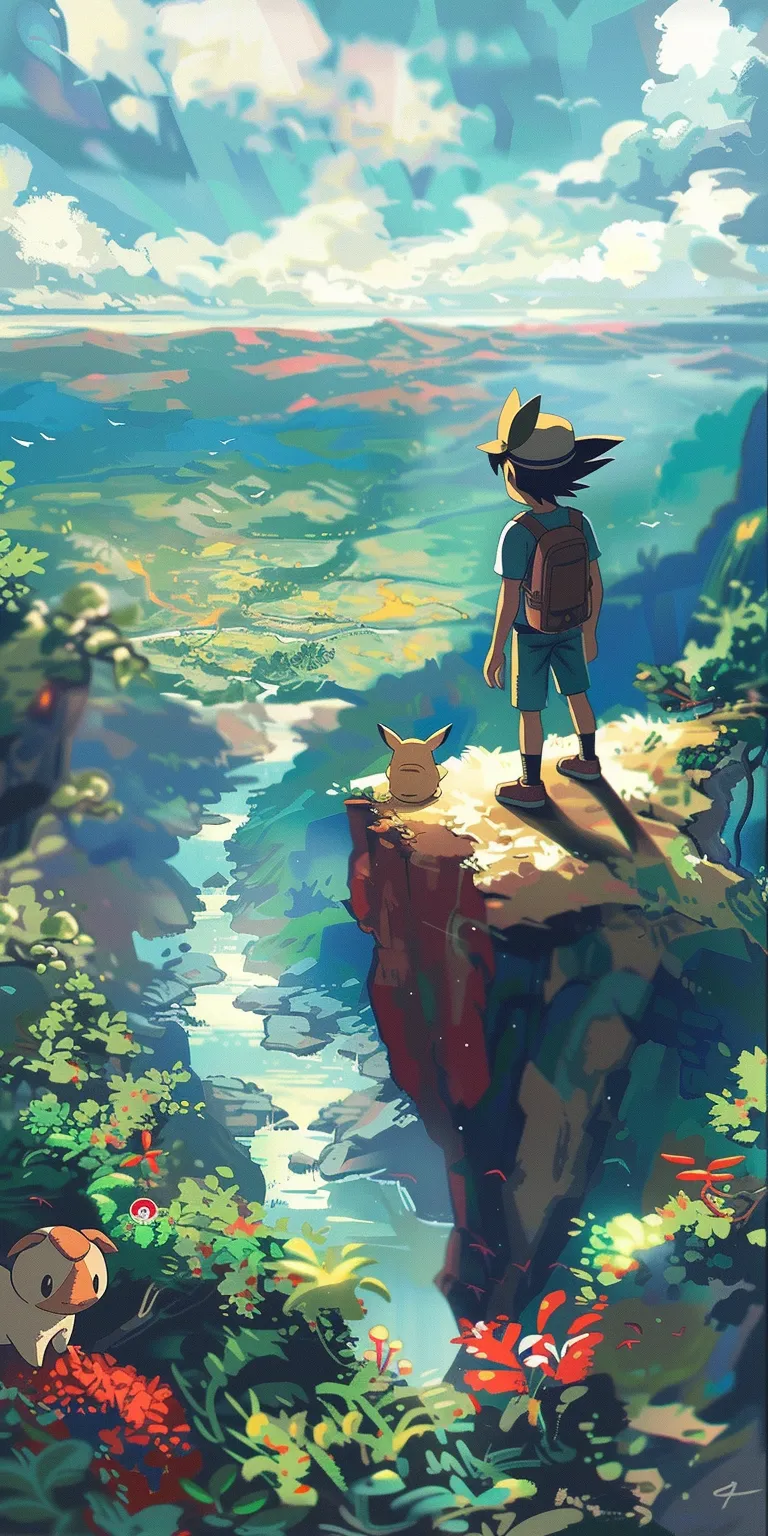 pokemon background 4k, wallpaper style, 4K  1:2