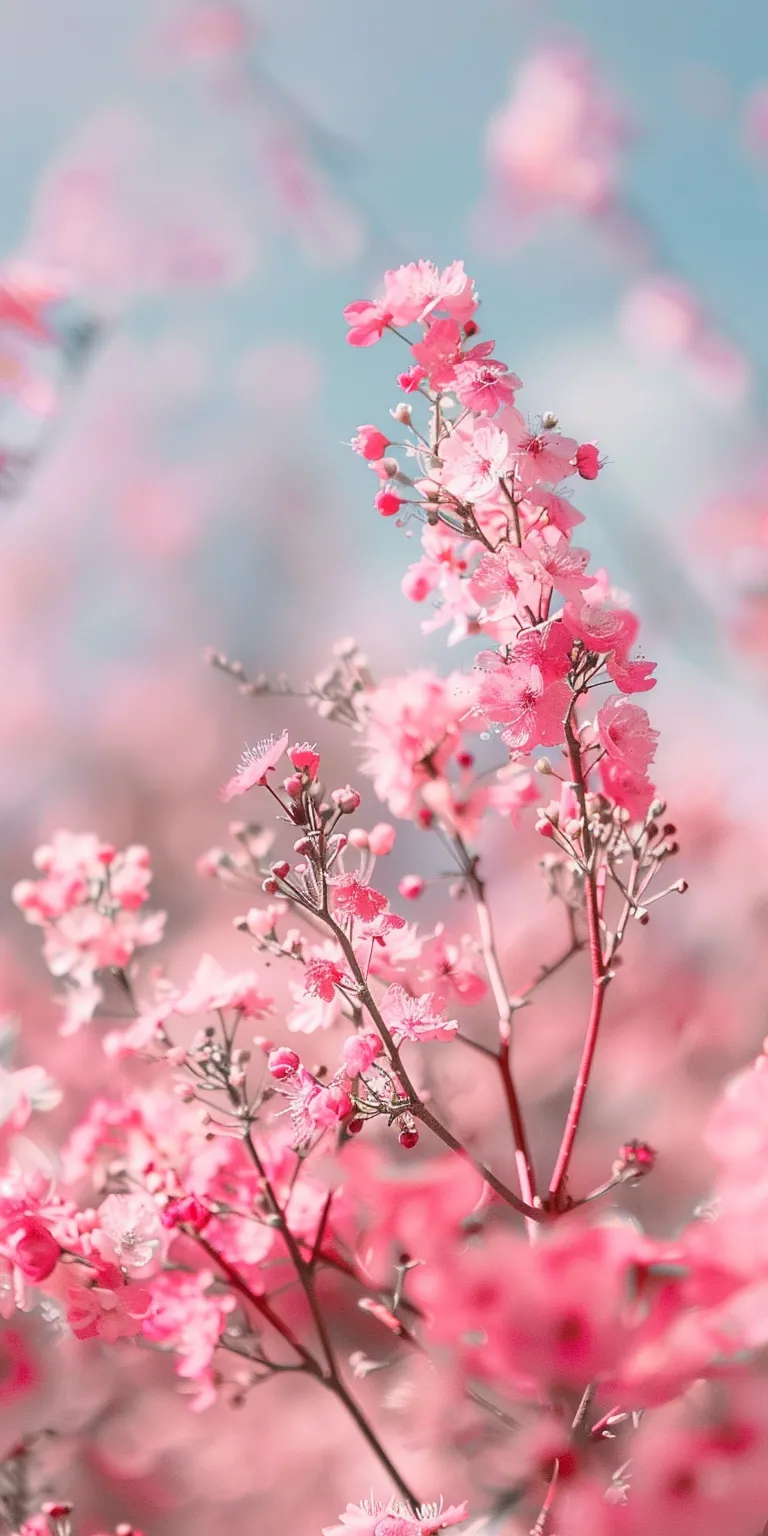 light pink wallpaper blossom, spring, pink, wall, sakura