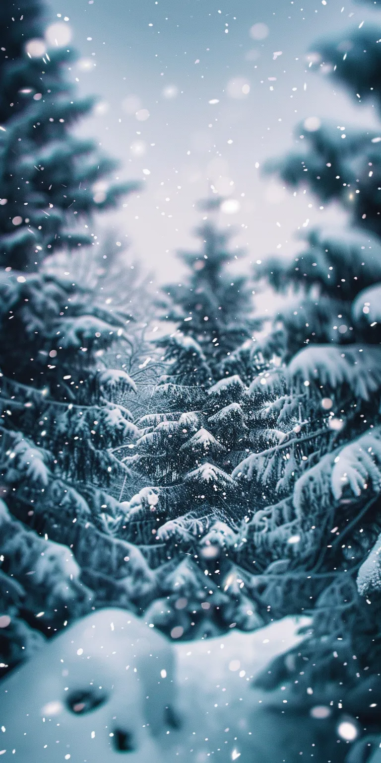 winter wallpaper aesthetic, style, 4K  1:2