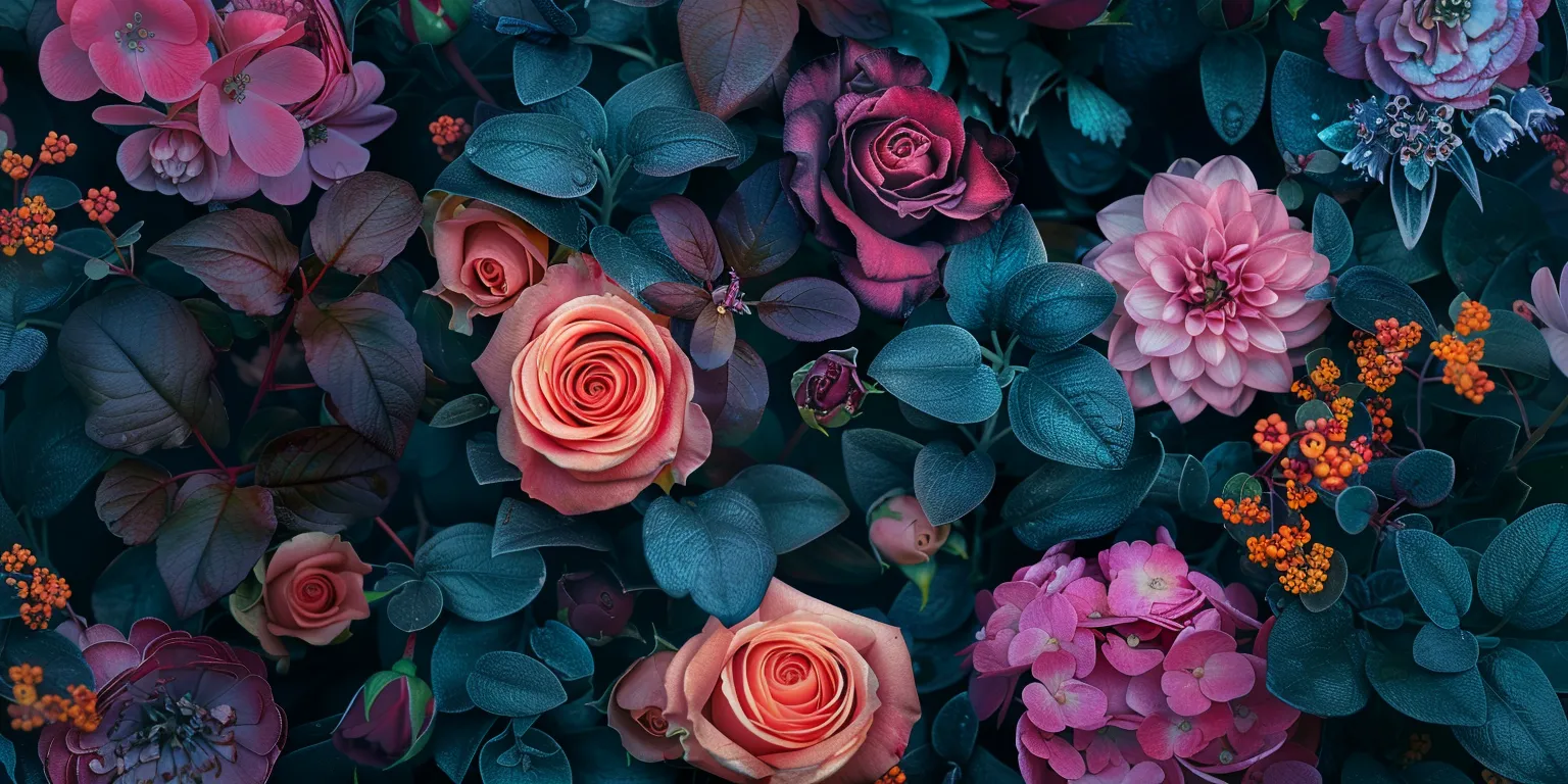 flower wallpaper aesthetic, style, 4K  2:1