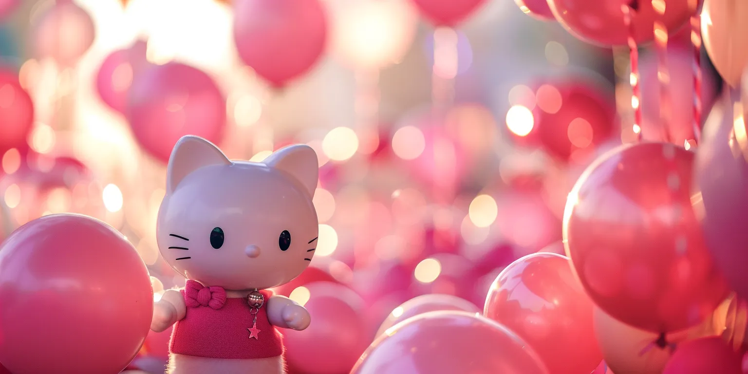 hello kitty background aesthetic, wallpaper style, 4K  2:1