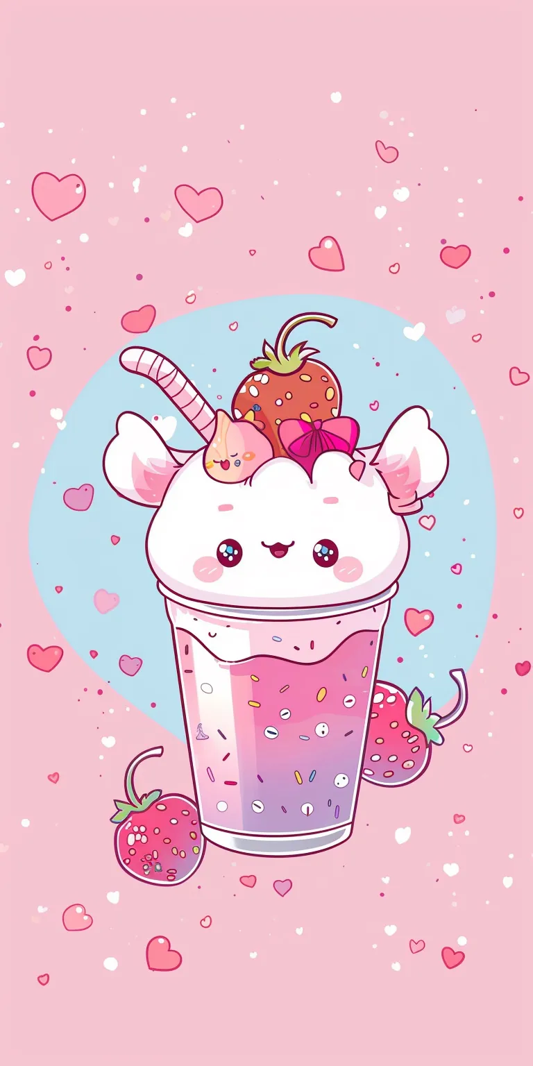 kawaii wallpapers for computer, wallpaper style, 4K  1:2