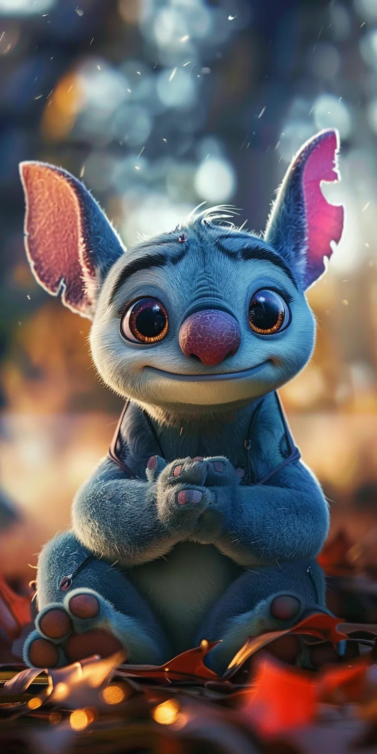 stitch wallpaper cute, style, 4K  1:2