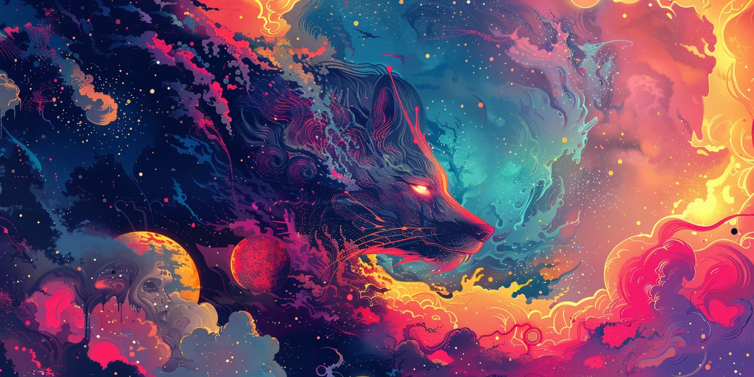 trippy wallpaper 2560x1440, fox, 3840x1080, wolf, 3440x1440