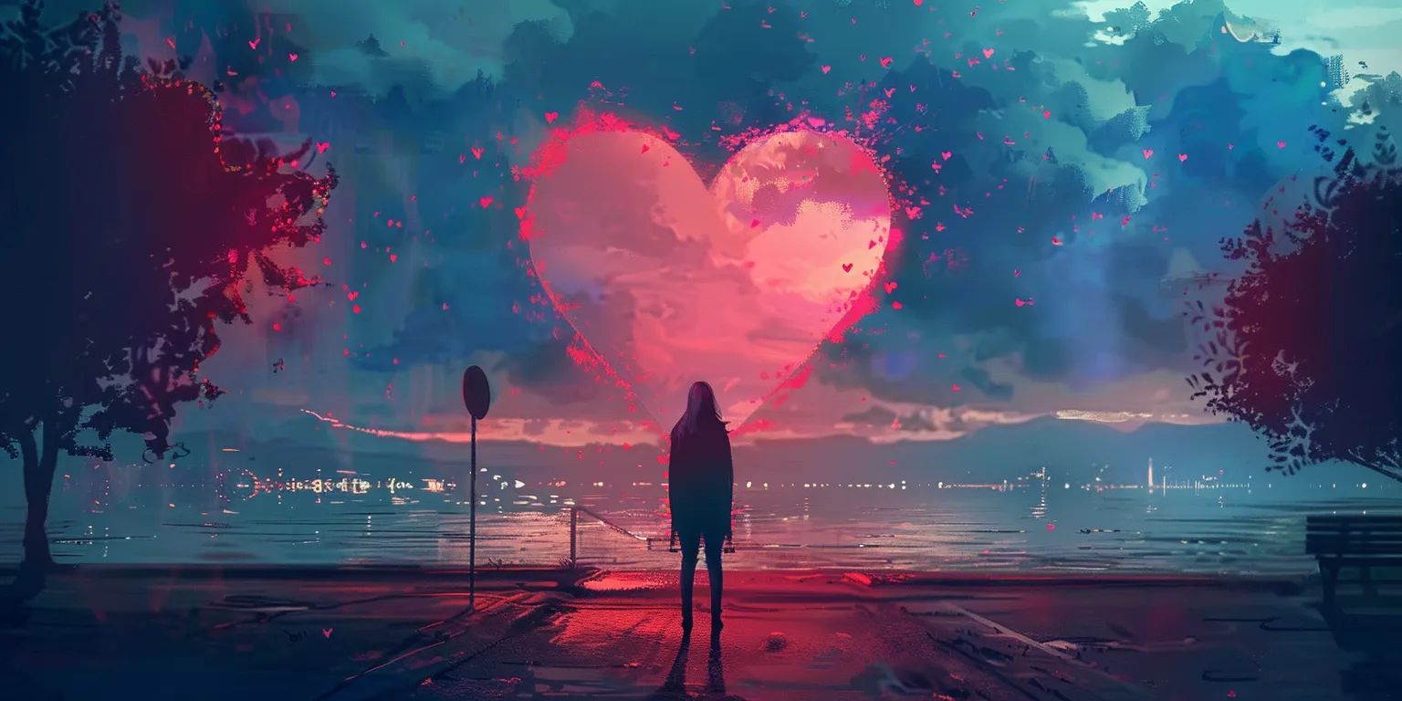 love wallpaper heart, hearts, lofi, alone, romantic