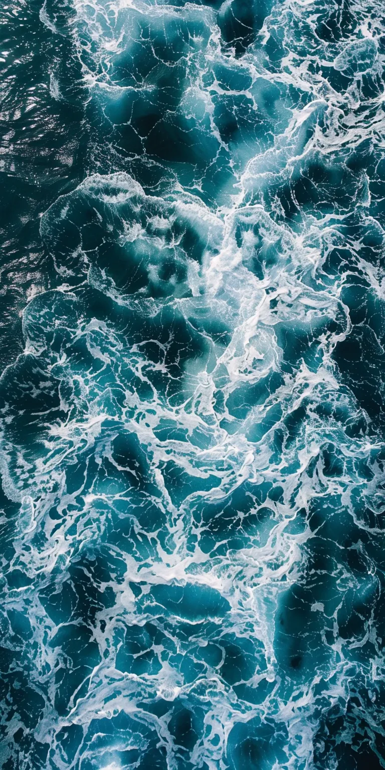 ocean wallpapers aesthetic, wallpaper style, 4K  1:2