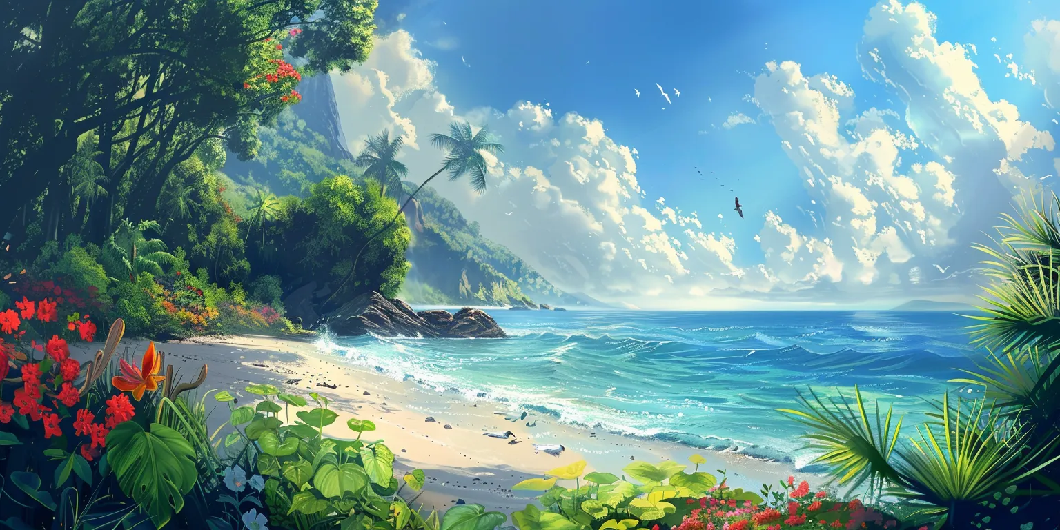 summer backgrounds for computer, wallpaper style, 4K  2:1