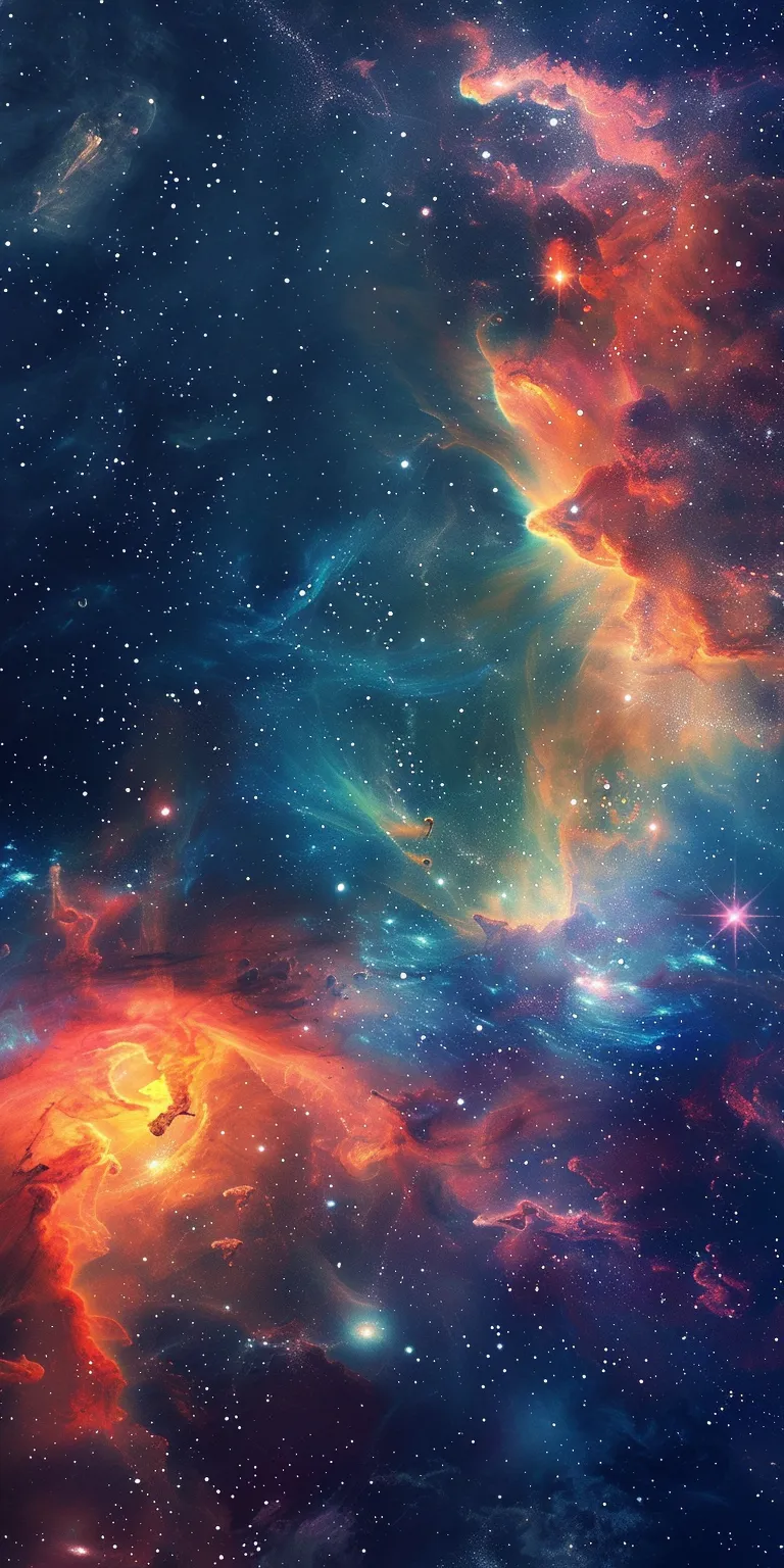 space wallpaper phone, style, 4K  1:2