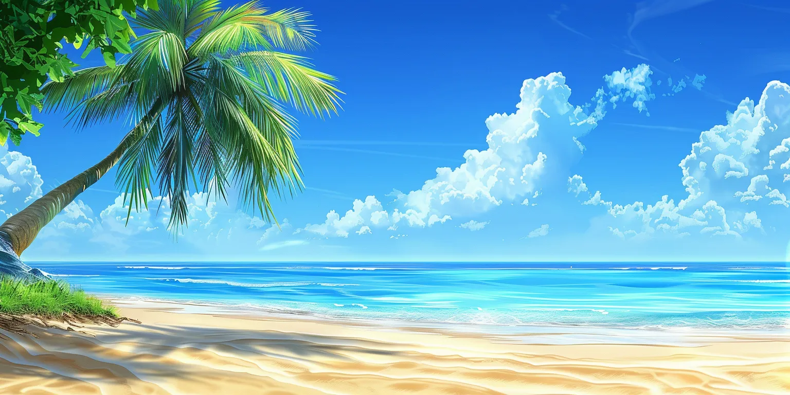 beach background wallpaper, wallpaper style, 4K  2:1