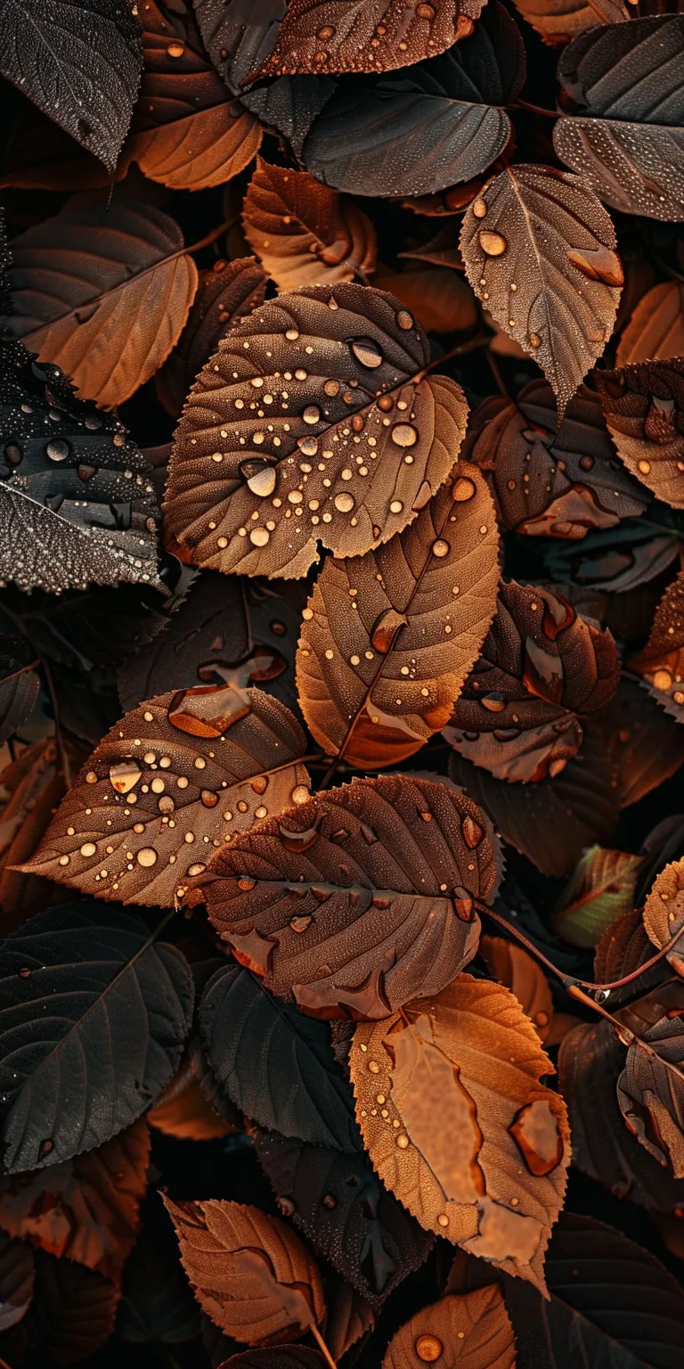 brown wallpaper leaf, autumn, fall, plants, amoled