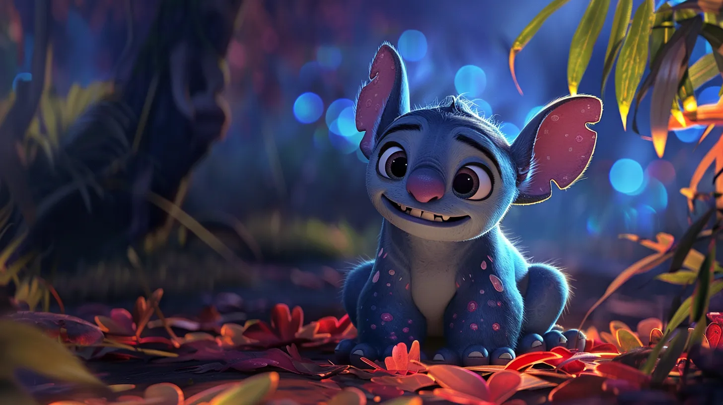 stitch wallpaper cute, style, 4K  16:9