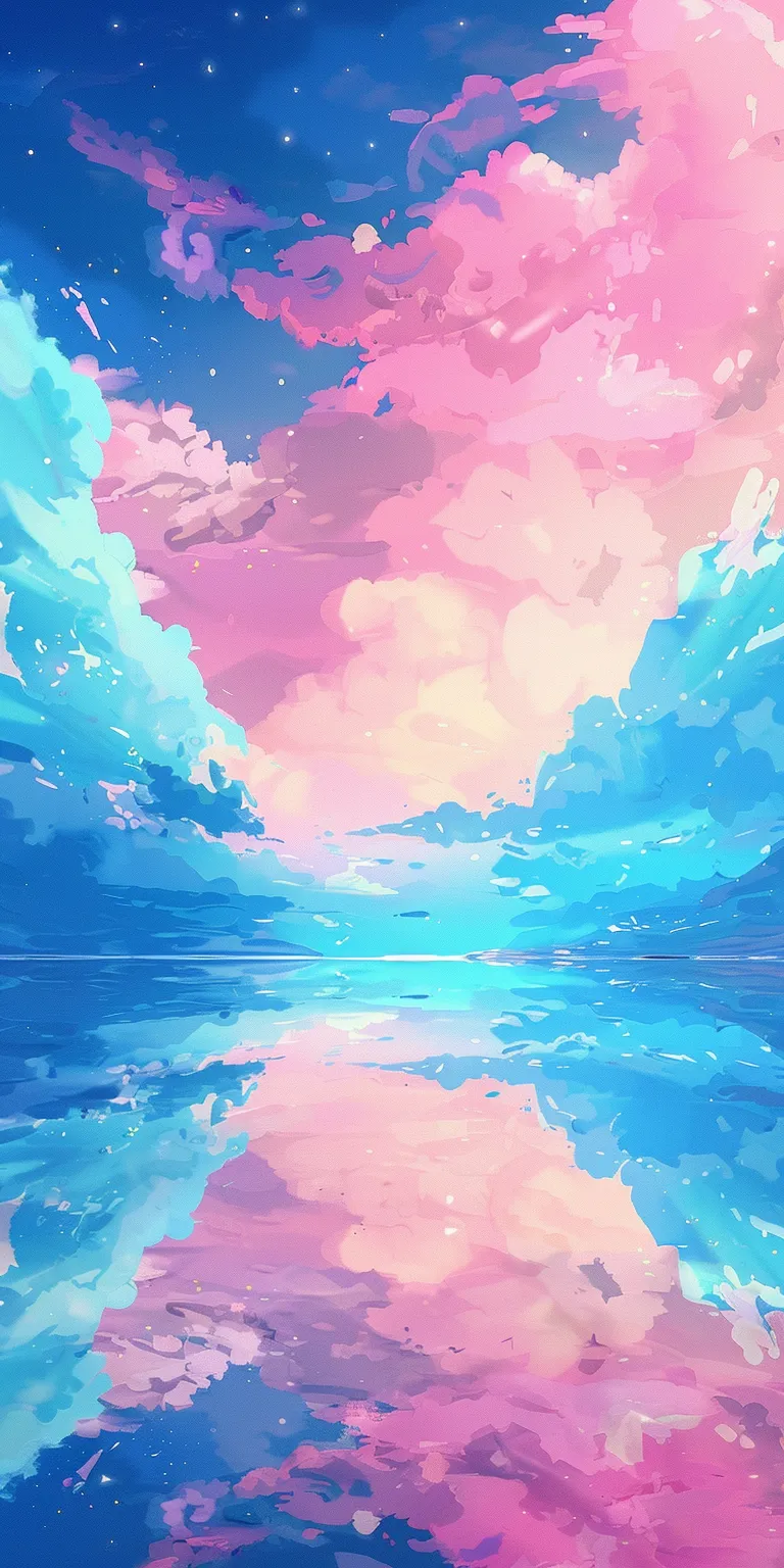 kawaii wallpaper aesthetic, style, 4K  1:2