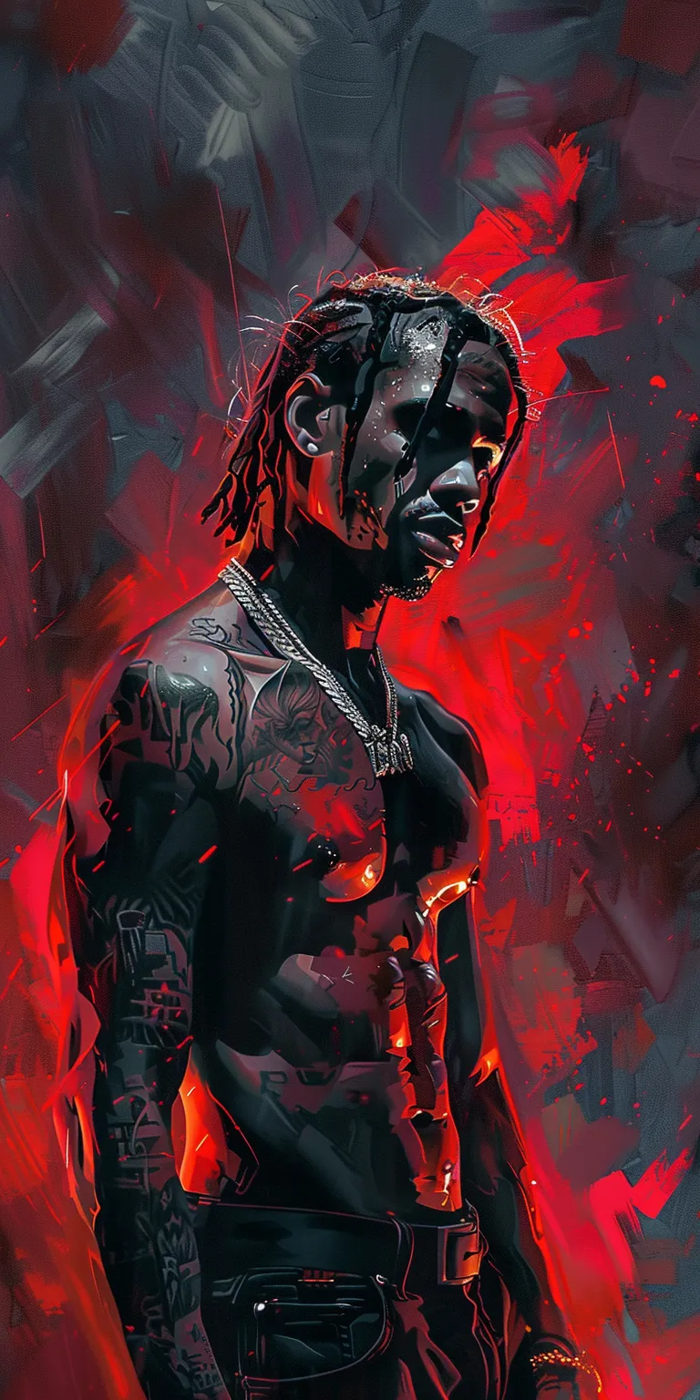 travis scott wallpaper, wallpaper style, 4K  1:2