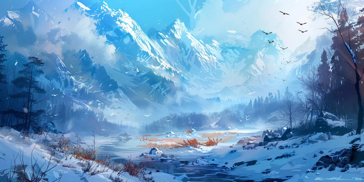 winter wallpaper desktop, style, 4K  2:1