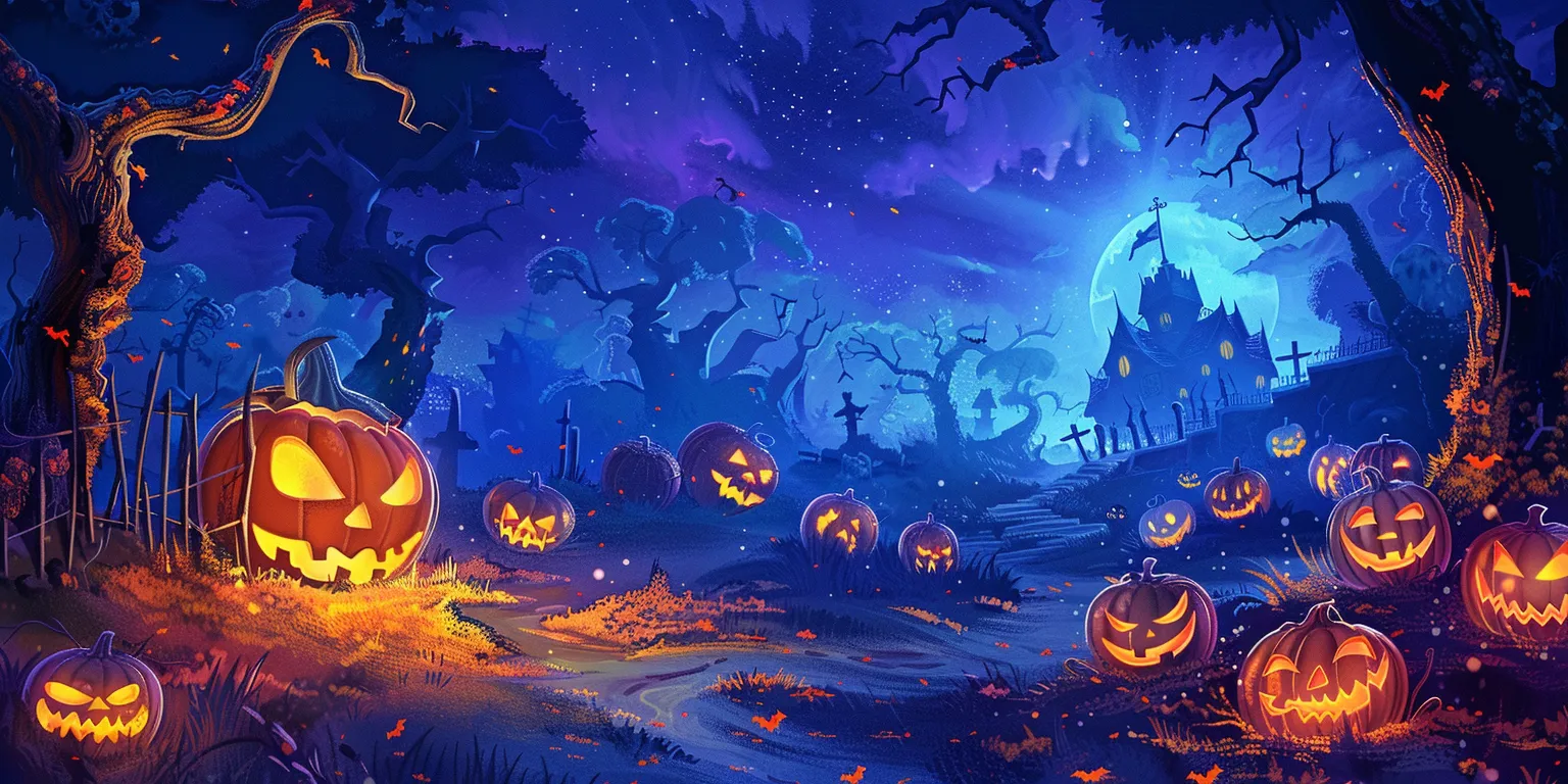 halloween backgrounds, wallpaper style, 4K  2:1