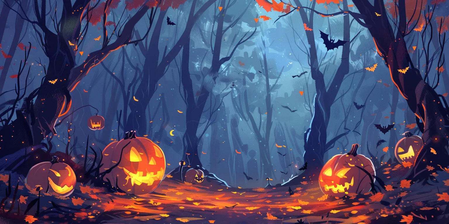 cute halloween wallpaper aesthetic, style, 4K  2:1