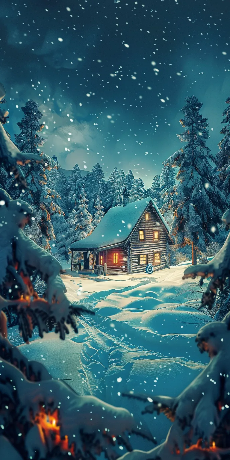 winter wallpaper, wallpaper style, 4K  1:2