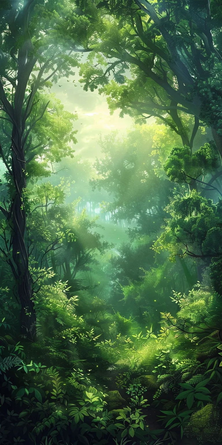 forest background, wallpaper style, 4K  1:2