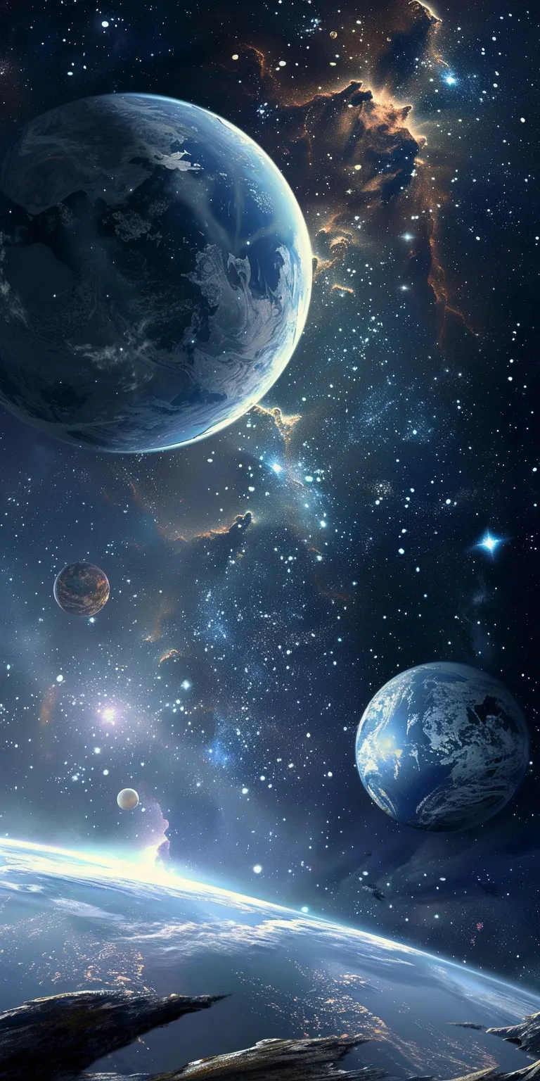 space wallpaper iphone, style, 4K  1:2