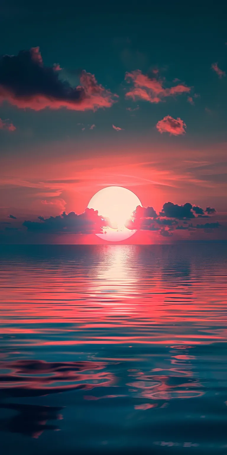 sunset background, wallpaper style, 4K  1:2