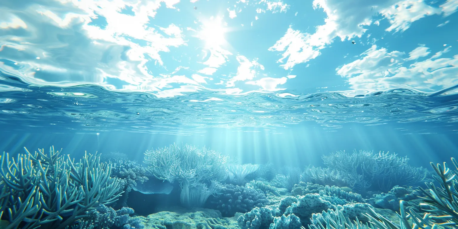 ocean background ocean, sea, 3840x1080, depth, screensavers