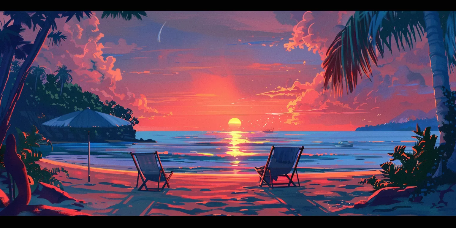 summer backgrounds aesthetic, wallpaper style, 4K  2:1