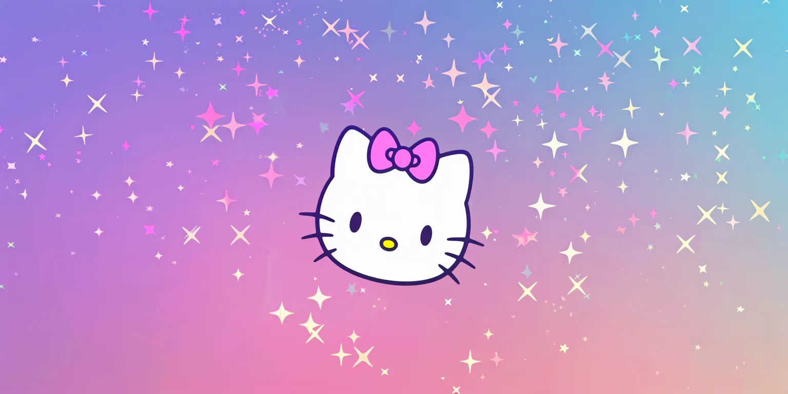 hello kitty background aesthetic, wallpaper style, 4K  2:1