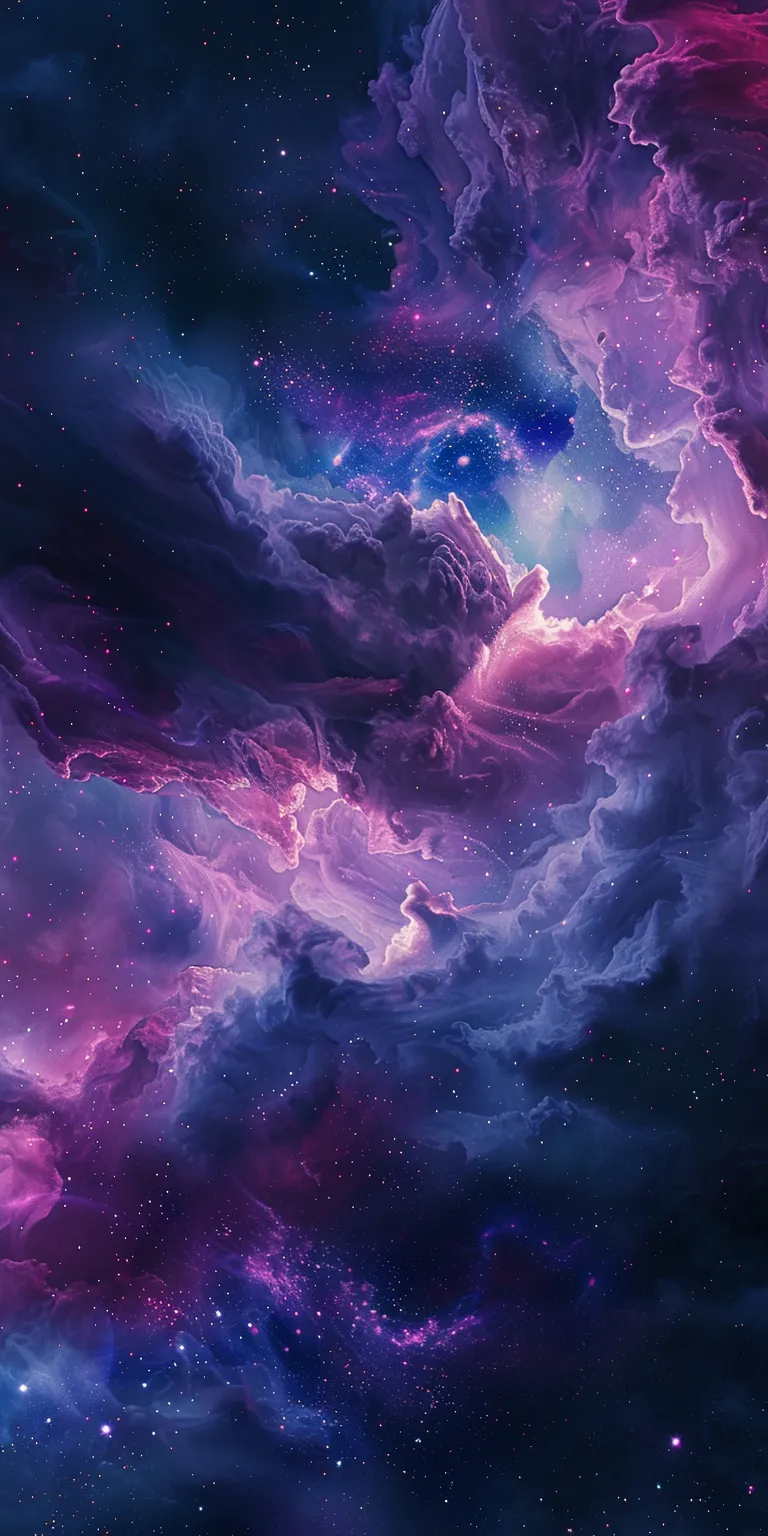 iphone 14 wallpaper galaxy, space, purple, 1080x1920, 3840x1080
