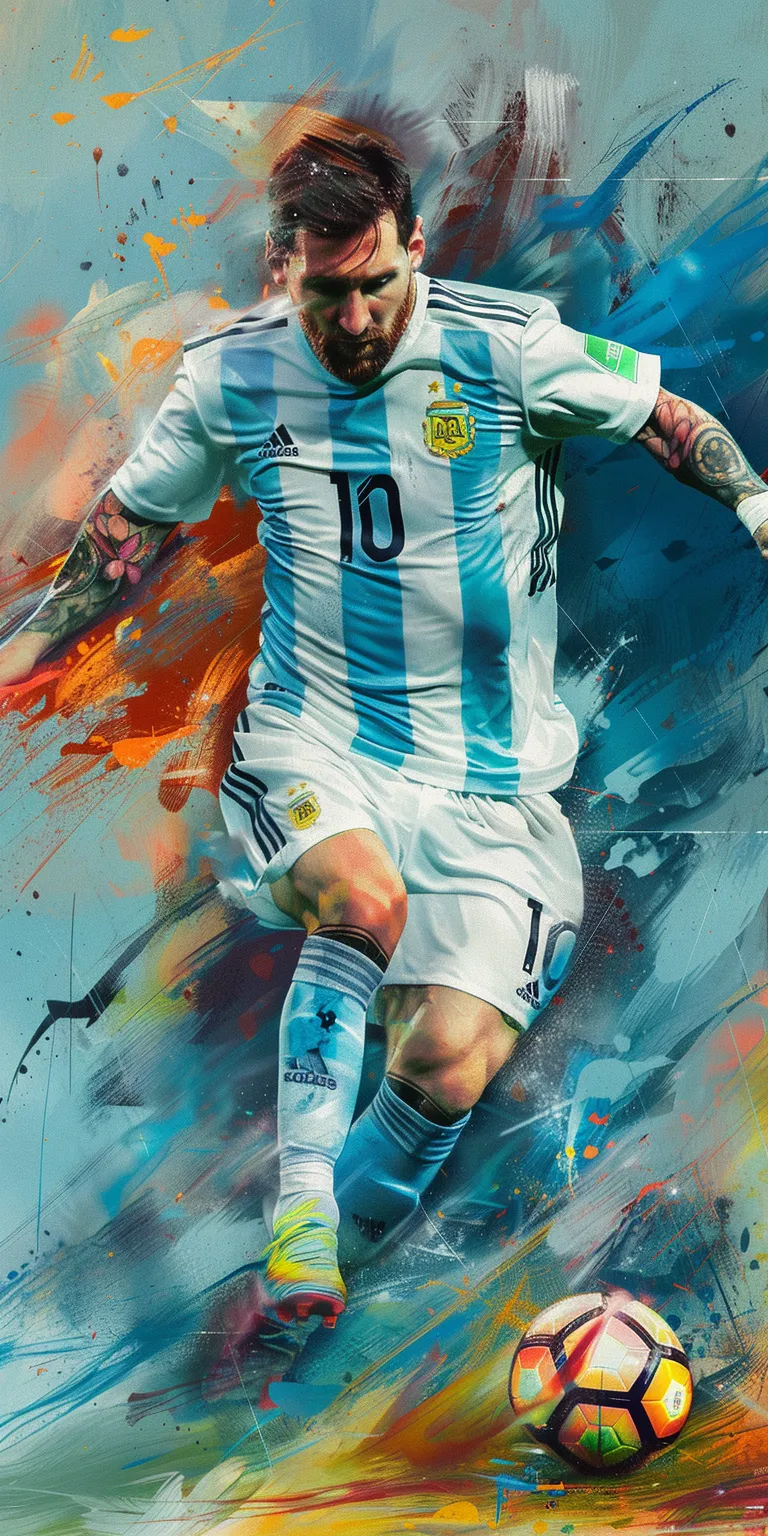 messi wallpaper world cup, style, 4K  1:2