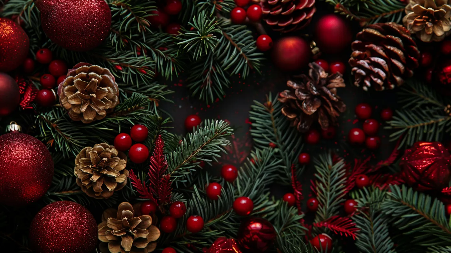 christmas background, wallpaper style, 4K  16:9