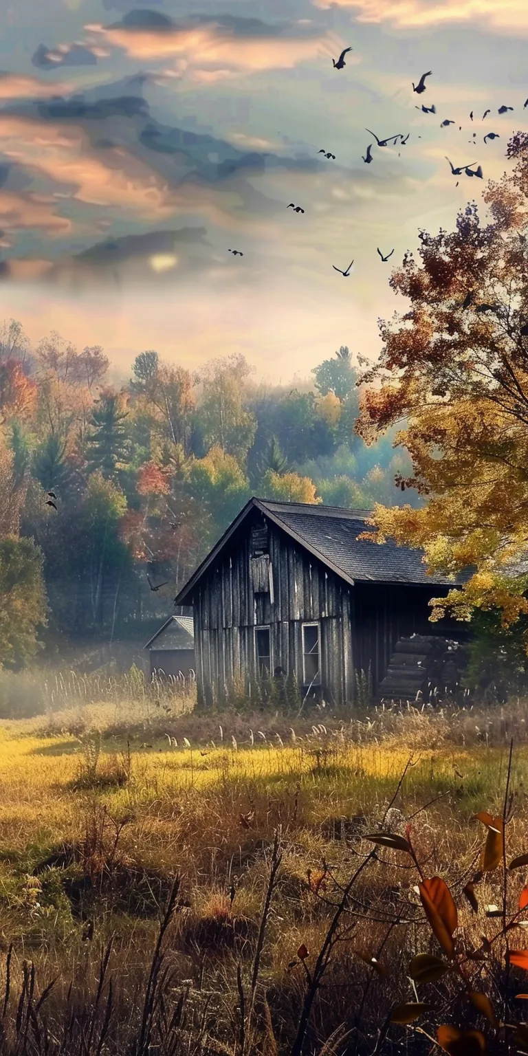 country wallpaper autumn, country, fall, landscape, wall