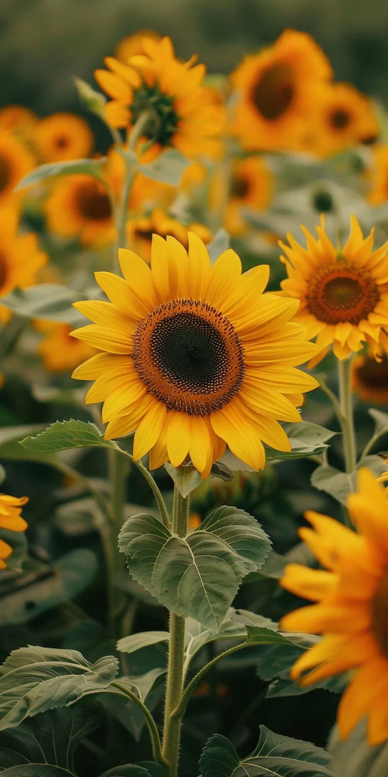 sunflower wallpaper sunflower, yellow, solar, sun, wall