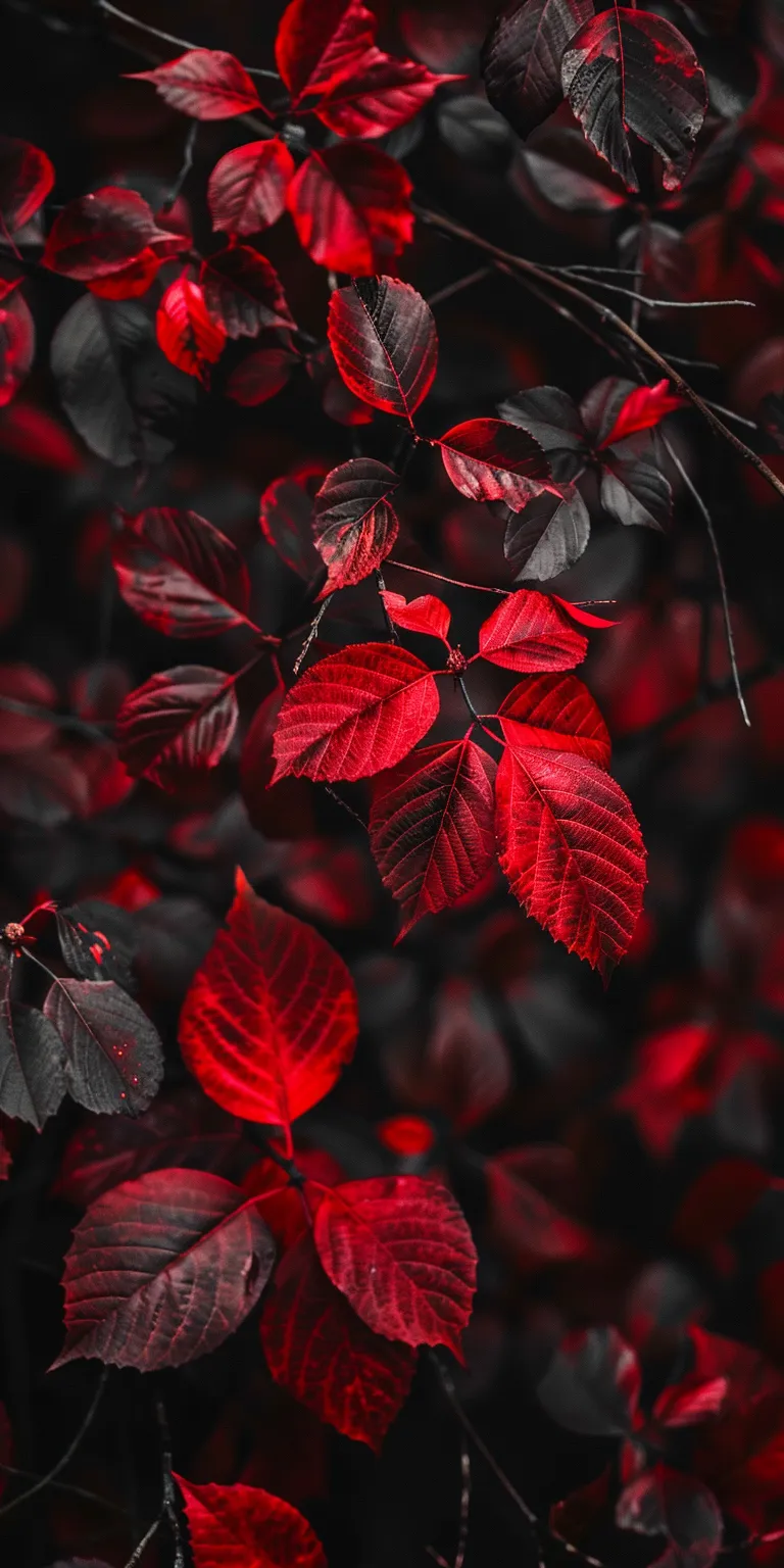 red wallpapers aesthetic, wallpaper style, 4K  1:2