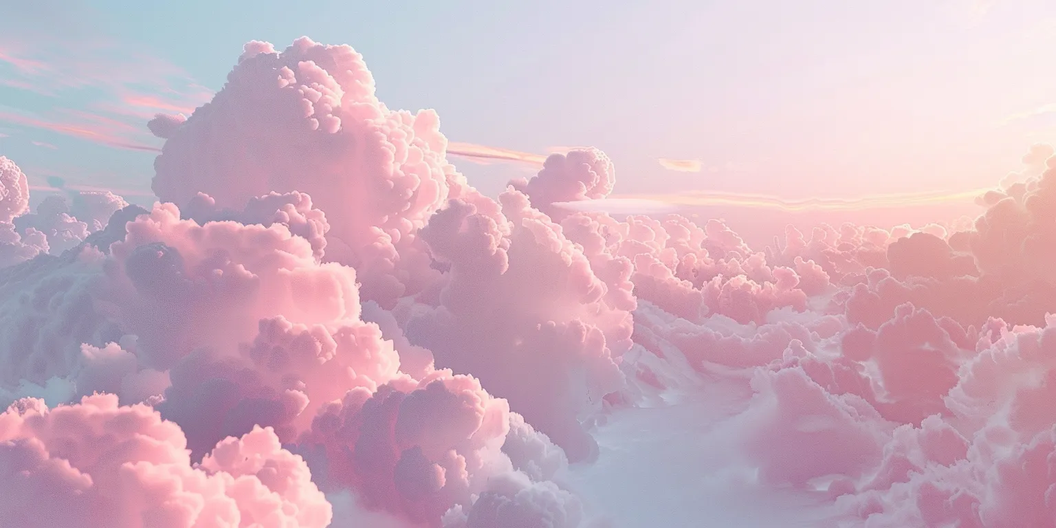 light pink wallpaper sky, cloud, pastel, 3840x1080, 2560x1440