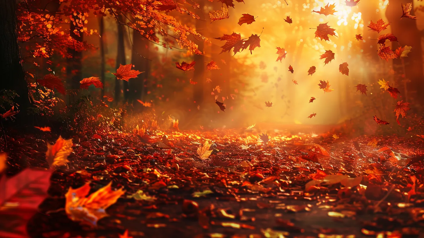 fall background, wallpaper style, 4K  16:9