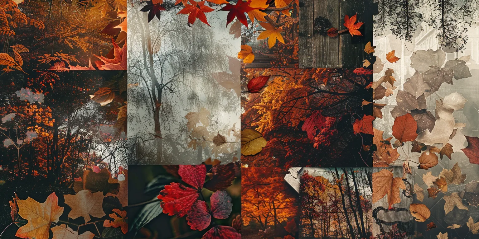 fall wallpaper iphone collage, style, 4K  2:1