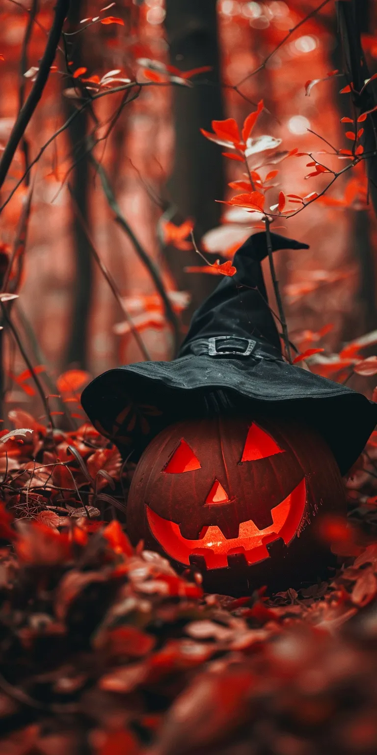 halloween wallpaper aesthetic, style, 4K  1:2