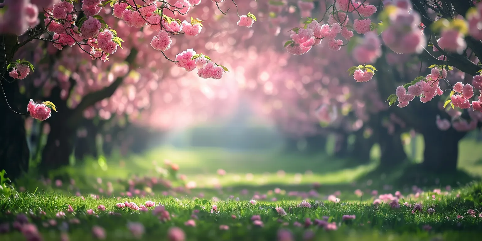 spring background images, wallpaper style, 4K  2:1