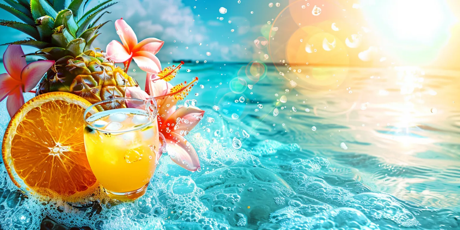 summer backgrounds collage, wallpaper style, 4K  2:1