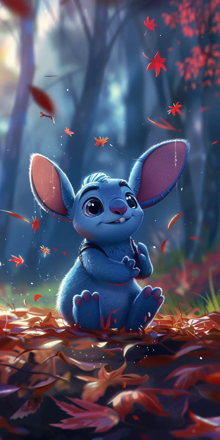 cute stitch wallpapers for phones, wallpaper style, 4K  1:2