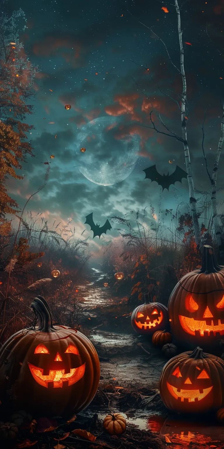 halloween desktop wallpaper 4k, style, 4K  1:2