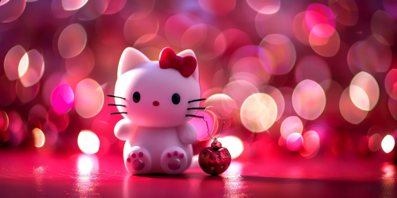 hello kitty background computer, wallpaper style, 4K  2:1