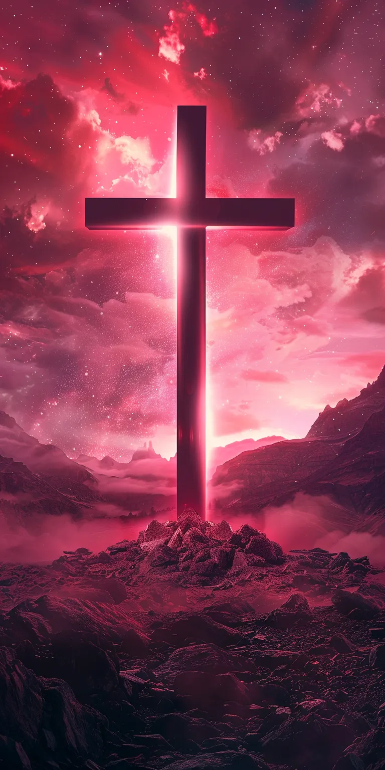 christian wallpaper aesthetic, style, 4K  1:2