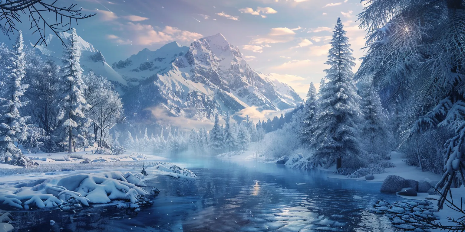 winter wallpaper, wallpaper style, 4K  2:1